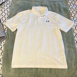 Medium under armour white polo